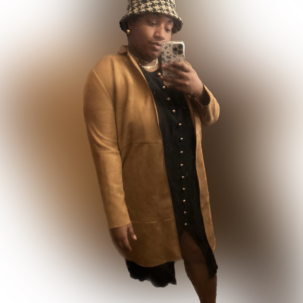 Zara Women’s XL Suede long coat.